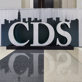 CDS logo statue during Chicago Dental Society Exhibition