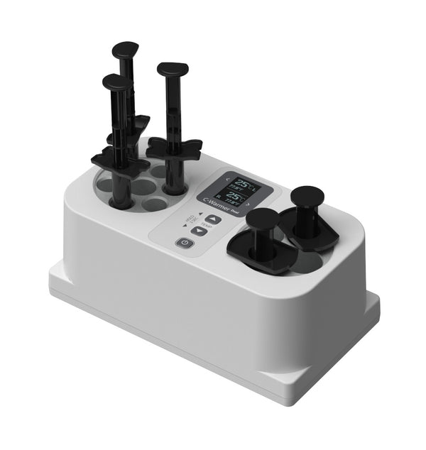 C-warmer with composite resin in left side and larger composite resin in right side.