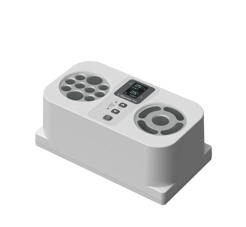 Empty c-warmer dual with different slot configuration.