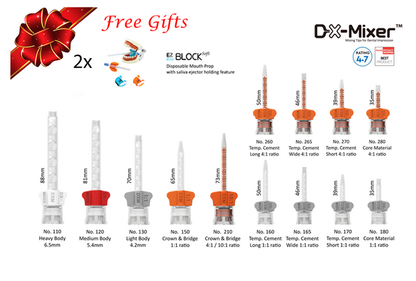 Buy 500 Get 500 Mixing Tips with EZ Bite Block Soft Gift