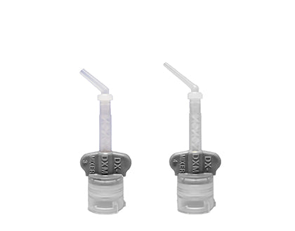 Core build up mixing tip with pre-attached core and endo intra oral tips.