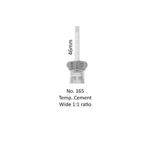 DX mixer temporary cement wide 1 to 1 mixing tip with grey wings is 46mm long.