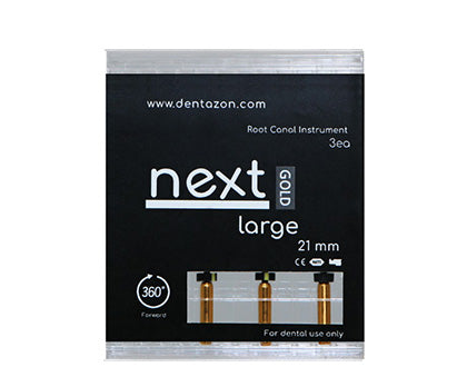 Next Gold Root Canal Endodontic File large box containing 3 files.