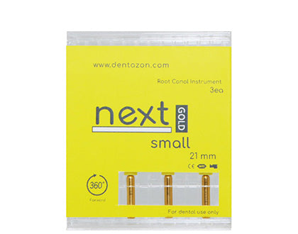Next Gold Root Canal Endodontic File small box containing 3 files.