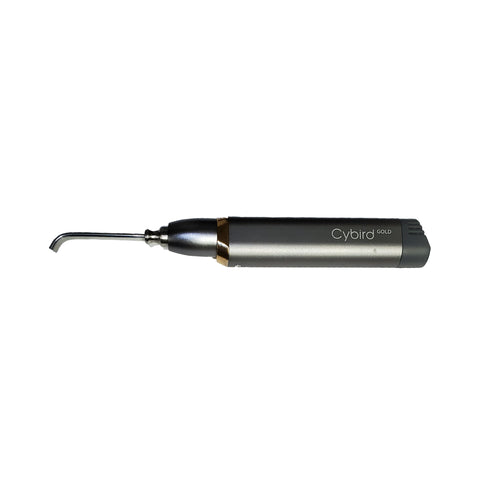 Transilluminating tip attached to Cybird Gold.