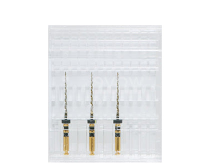Wave gold root canal endodontic file large box contains 3 files color coded black. 